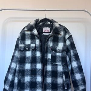 Levi's Black and White Checkered Jacket